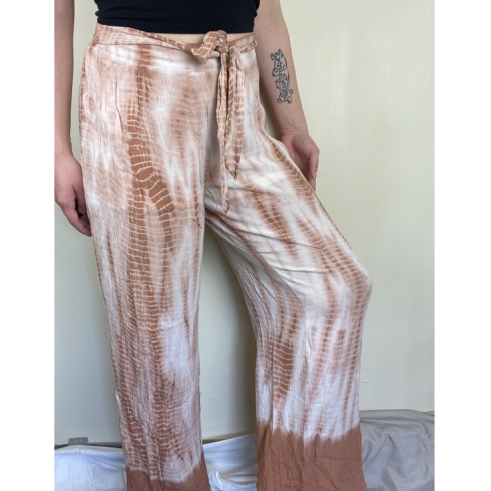 Peach Tye-Dye Bohemian Pants